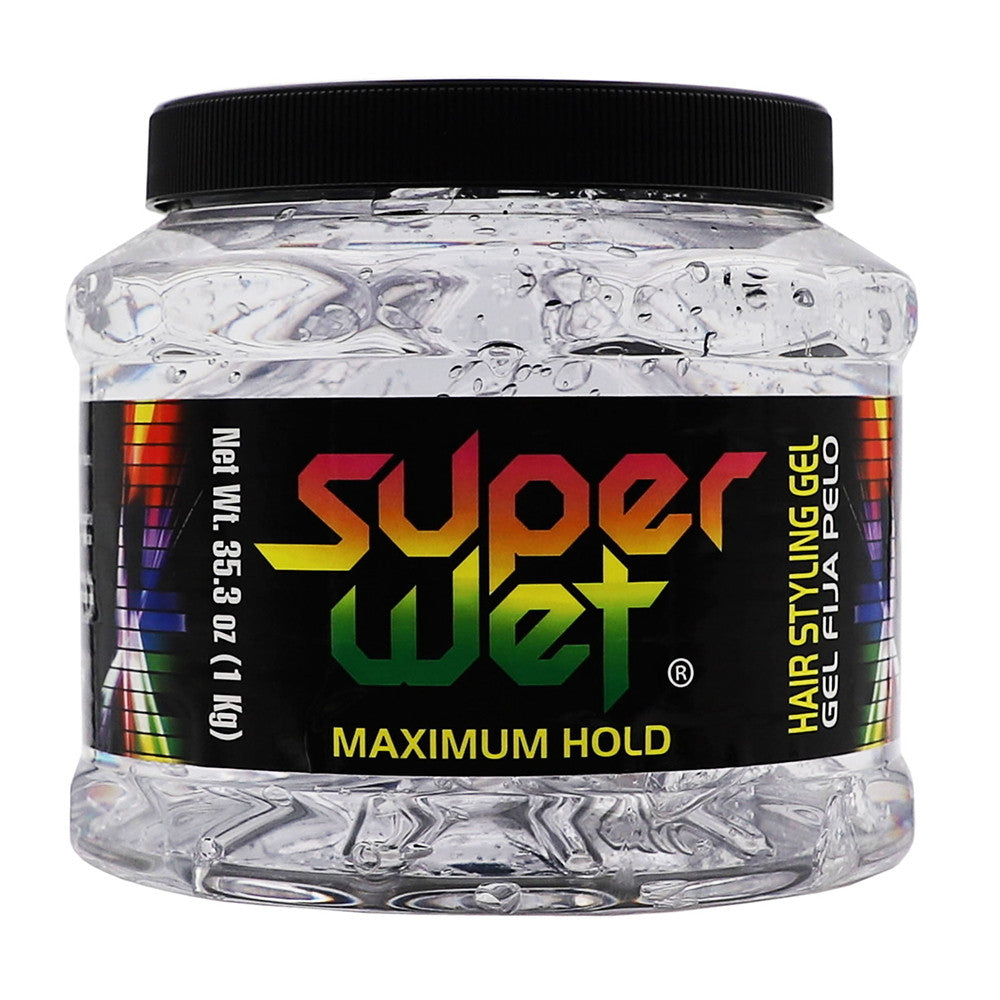 Super Wet Transparente Moisturizing Jumbo Hair Styling Gel, 35 Oz